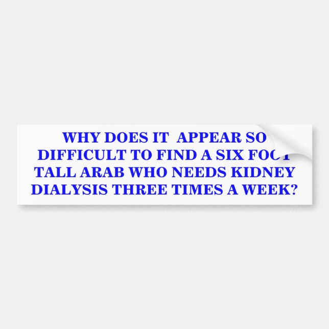 WHY DOES IT  APPEAR SO DIFFICULT? BUMPER STICKER (Front)