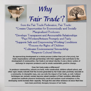 Why Fair Trade? Poster