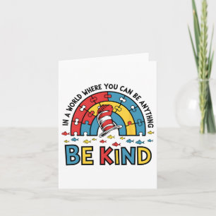 Why Fit In Doctor Teacher Cat In Hat Cool Autism A Card