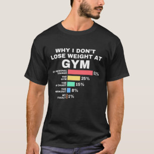 Why I Dont Lose Weight Funny Gym Chart Humour T-Shirt