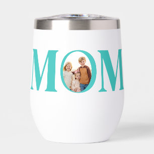 Why I Like Wine Personalized Photo Mom Turquoise