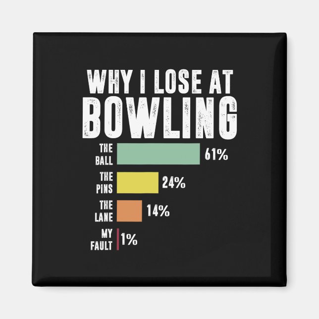 Why I Lose At Bowling 1  Magnet (Front)