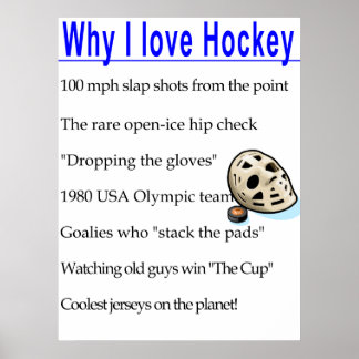 Why I Love Hockey Poster