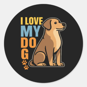 Why I Love My Dog � Heartwarming Design Celebrati Classic Round Sticker