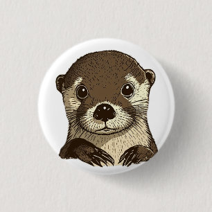 Why I otter  1 Inch Round Button