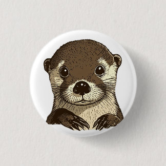 Why I otter  1 Inch Round Button