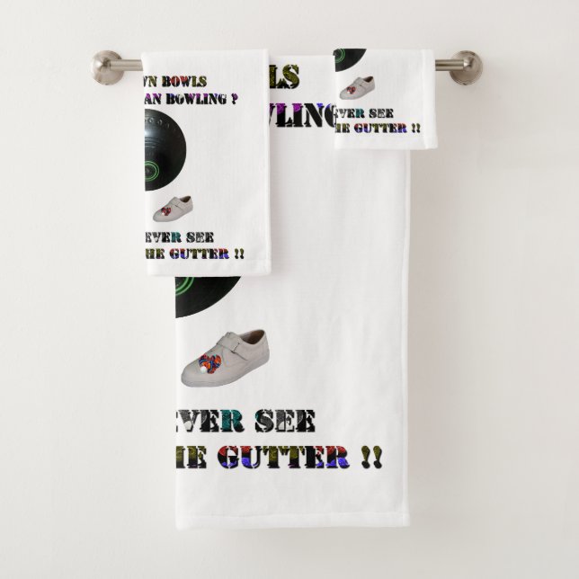 Why Is Lawn Bowls Better Than Bowling,  Bath Towel Set (Insitu)