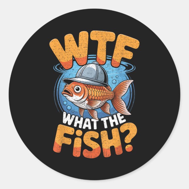 Why Is The Hecklefish Still Such A Humble Fish And Classic Round Sticker (Front)