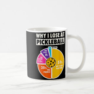 Why lose at pickleball funny paddleball players me coffee mug
