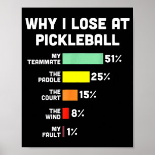 Why lose at pickleball funny pickle ball women men poster