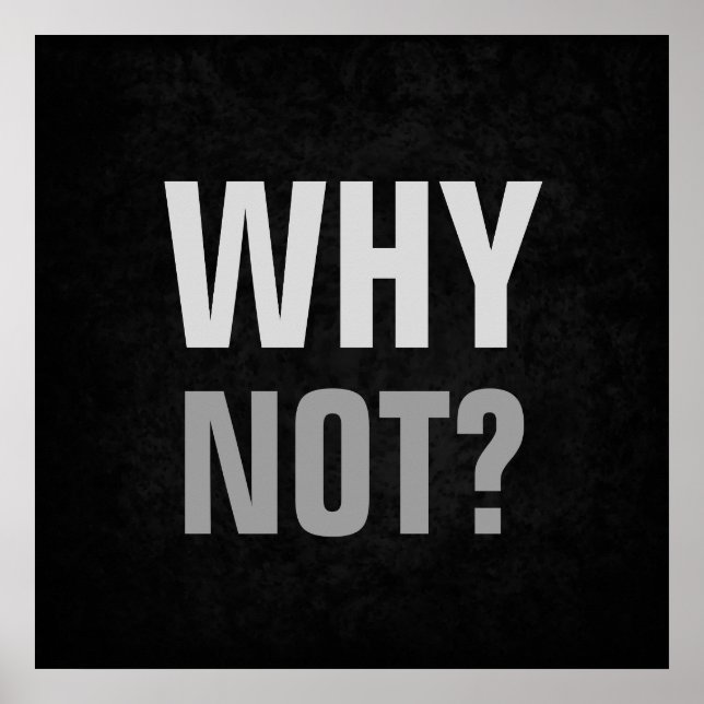 Why Not Inspirational Possibilities Poster (Front)