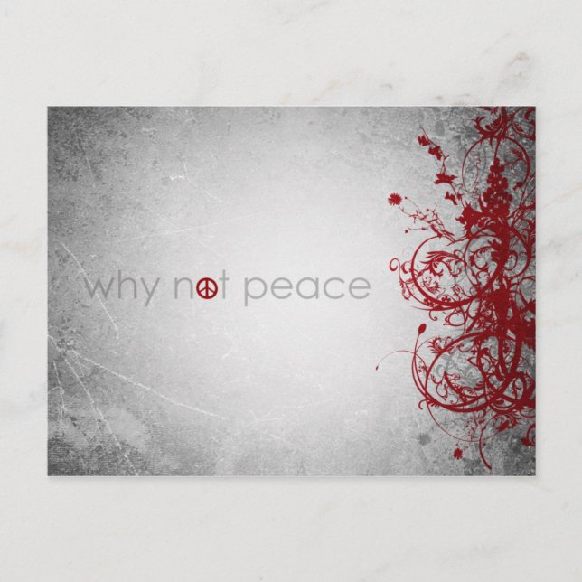why not peace - english postcard (Front)