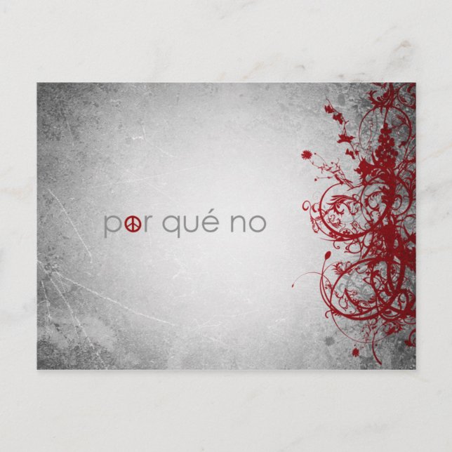 why not peace - spanish postcard (Front)