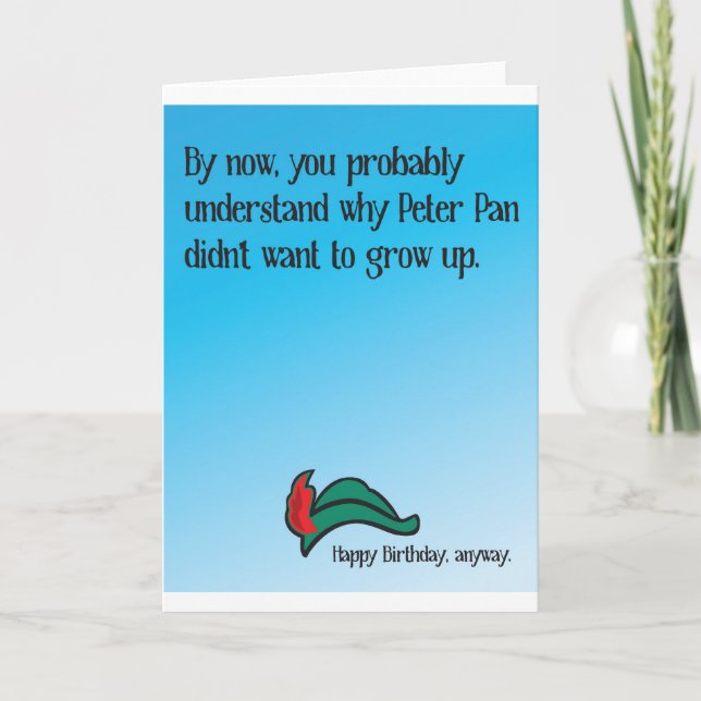 Why Peter Pan didn't want to grow up Card (Front)
