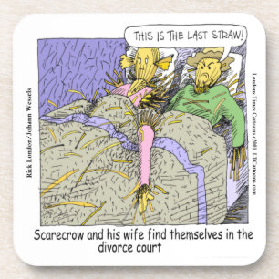 Why Scarecrows Divorce Funny Coaster