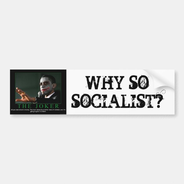 WHY SOSOCIALIST? BUMPER STICKER (Front)