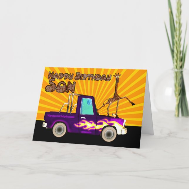 Why this Giraffe is like Grease Lightning, Card (Front)