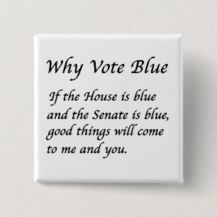 Why Vote Blue in 2024 2 Inch Square Button