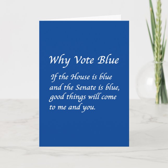 Why Vote Blue in 2026 Card (Front)