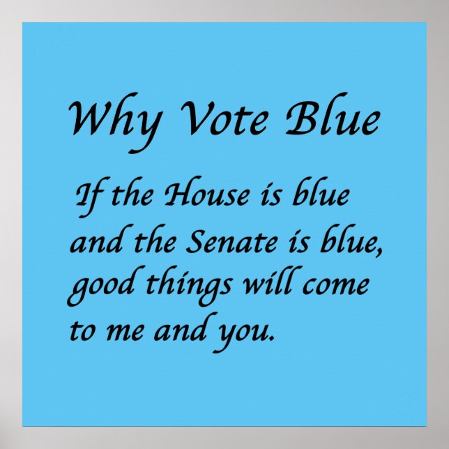 Why Vote Blue in 2026 Poster (Front)