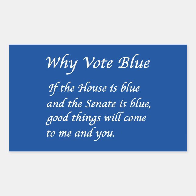 Why Vote Blue in 2026 Sticker (Front)