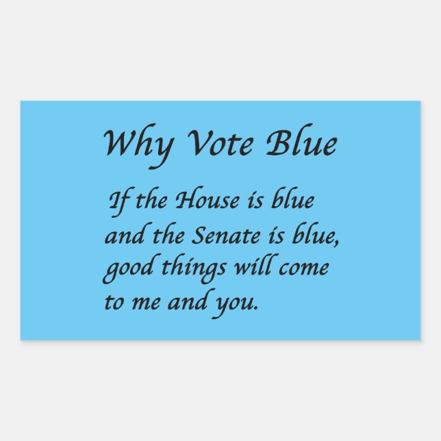 Why Vote Blue in 2026 Sticker (Front)