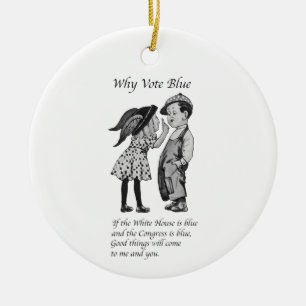 Why Vote Totally Blue in 2028 Ceramic Ornament
