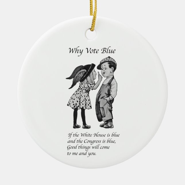 Why Vote Totally Blue in 2028 Ceramic Ornament (Front)