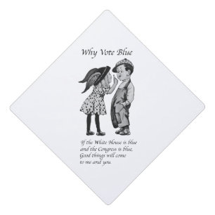 Why Vote Totally Blue in 2028 Graduation Cap Topper