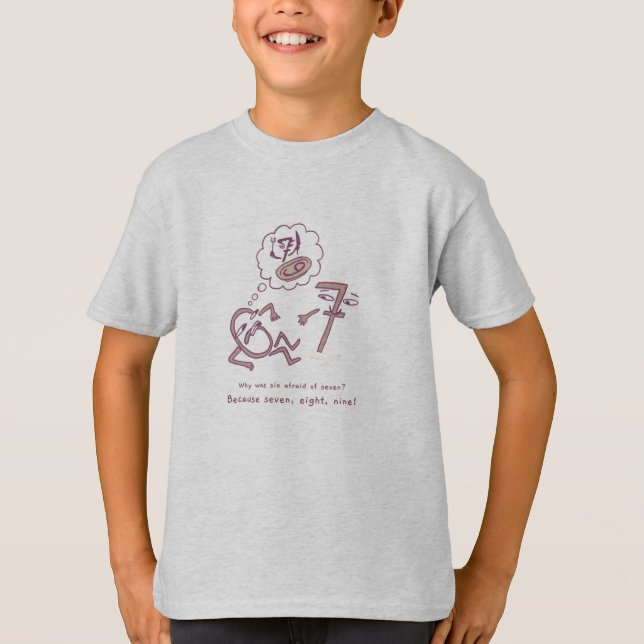  Why Was Six Afraid of Seven? – Funny Number Pun  T-Shirt (Front)