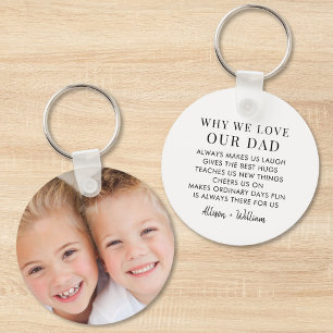 Why We Love Dad Photo Keychain