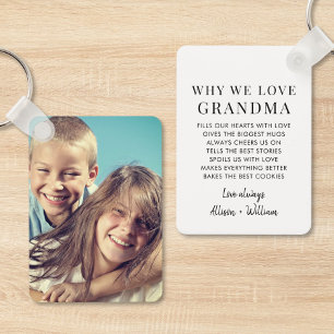 Why We Love Grandma Photo Keychain