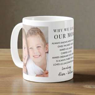 Why We Love Mom Photo Coffee Mug