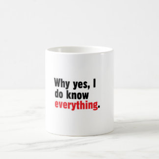 Why yes, I do know everything mug