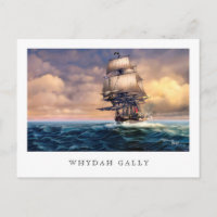 Whydah Gally Historic Ship Painting Postcards