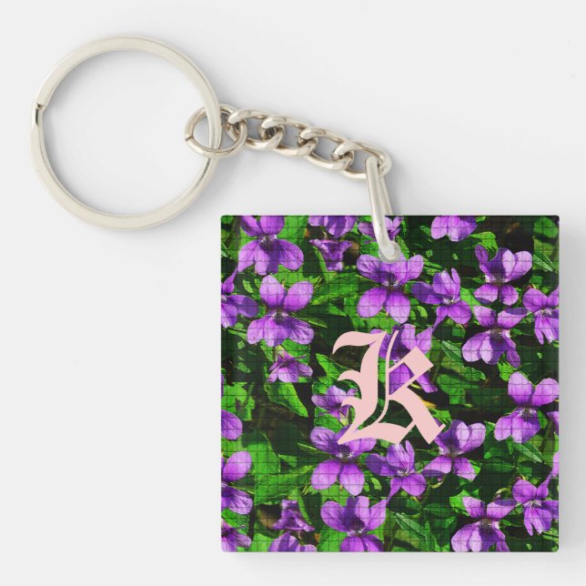 WI State Flower Wood Violet Mosaic (Devant)