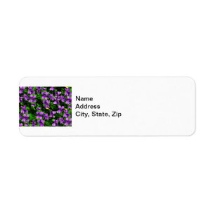 WI State Flower Wood Violet Mosaic Pattern