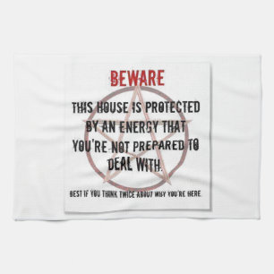 wicca energy protected house kitchen towel