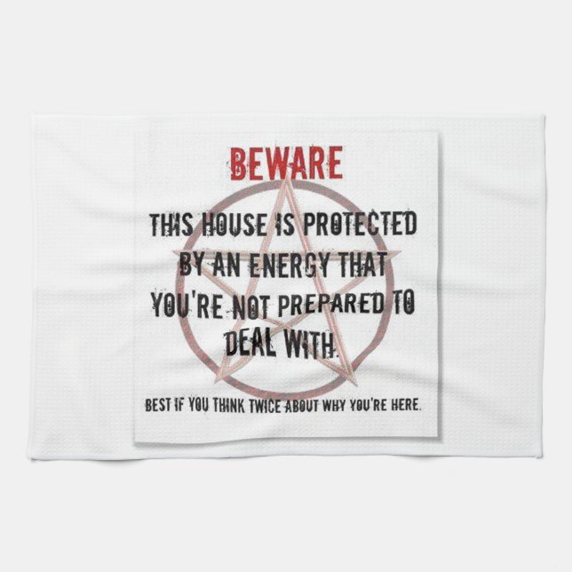wicca energy protected house kitchen towel (Horizontal)