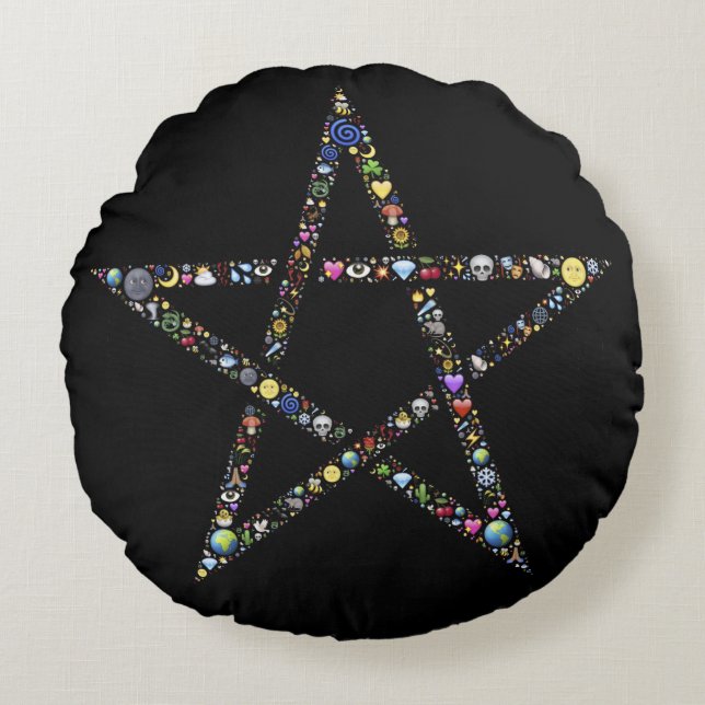 wicca pentagram pillow (Front)
