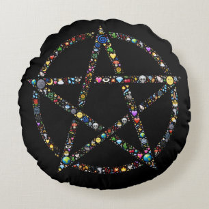 wicca pentagram pillow