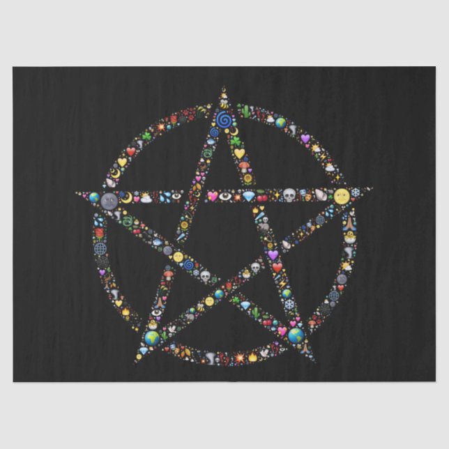 wicca pentagram tissue paper (Front)