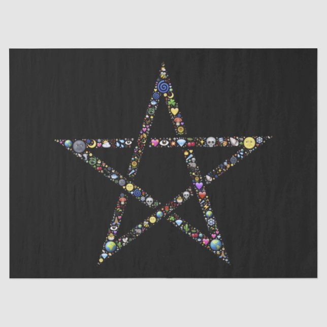 wicca pentagram tissue paper (Front)
