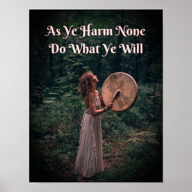 Wicca Rede Quote Art Print Poster (Front)