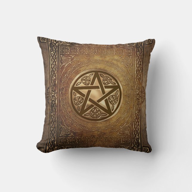 Wicca Rustica: Book of Shadows Throw Pillow (Front)