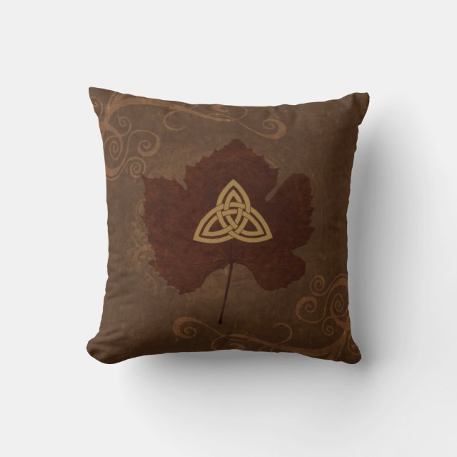 Wicca Rustica: Celtic Autumn Throw Pillow (Front)
