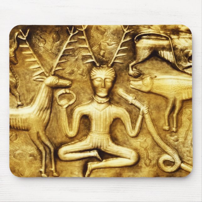 Wicca Rustica: Gundestrup Cauldron Cernunnos Mouse Pad (Front)