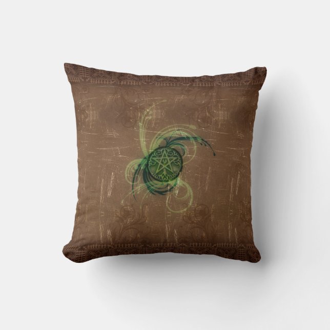 Wicca Rustica: Magick Pentacle Throw Pillow (Front)