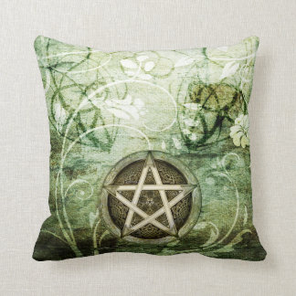 Wicca Rustica: Woodland Pentacle Throw Pillow