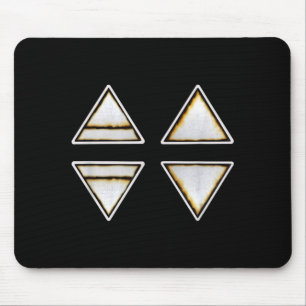 Wicca symbols 4 elements earth air fire water mouse pad